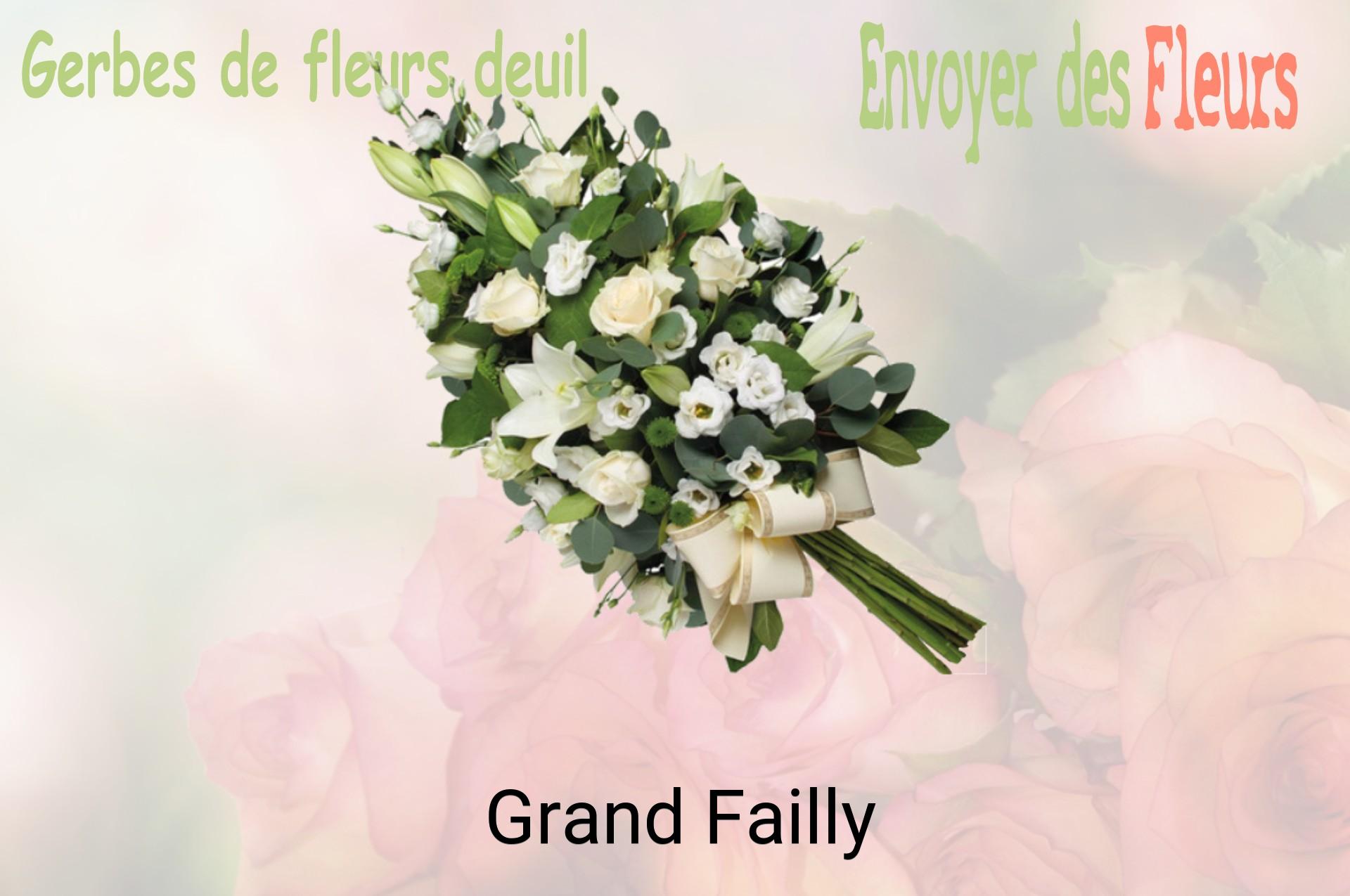 Gerbe de fleurs de deuil livrée à Grand-Failly
